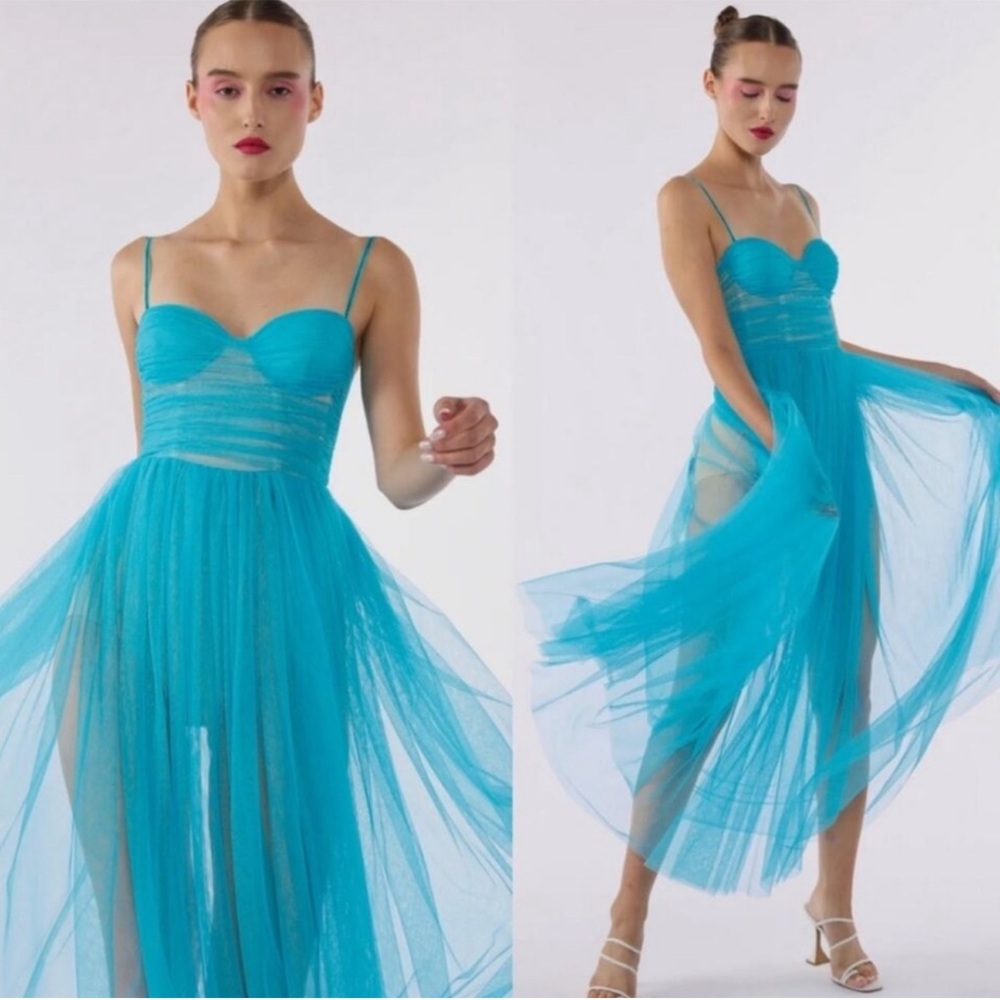 SAULEE CARRIE DRESS TURQUOISE BLUE. Size 6